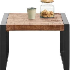 Profijt Meubel Bijzettafel Newhaven mangohout 60 cm vierkant