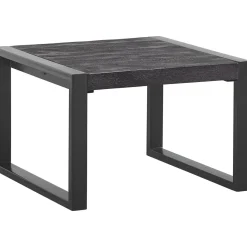 Profijt Meubel Bijzettafel Newhaven zwart mangohout 60 cm vierkant