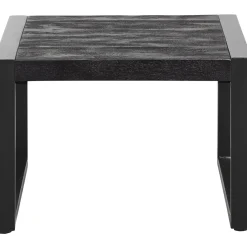 Profijt Meubel Bijzettafel Newhaven zwart mangohout 60 cm vierkant