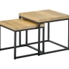 Profijt Meubel Bijzettafel Salernes 50 en 44 cm vierkant