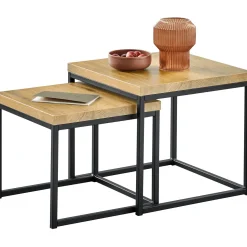 Profijt Meubel Bijzettafel Salernes 50 en 44 cm vierkant