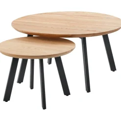 Profijt Meubel Bijzettafel Widnes eikenhout 50 cm rond