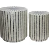 Profijt Meubel Bijzettafelset Brody 47 en 35 cm rond