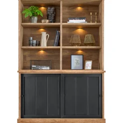 Profijt Meubel Boekenkast Ladonia 210x143x50 cm 2 schuifdeuren