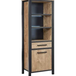 Profijt Meubel Boekenkast Mendiga (rechtsdraaiend) met verlichting