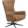 Profijt Meubel Draaifauteuil Alora met kantalfunctie bouclé bruin
