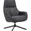 Profijt Meubel Draaifauteuil Kenmare microleder donkergrijs