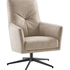 Profijt Meubel Draaifauteuil Menori microleder beige basic comfort