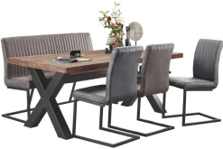 Profijt Meubel Eetkamerbank Pareda 160 cm grijs