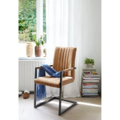 Profijt Meubel Eetkamerstoel met armleuning Pareda cognac
