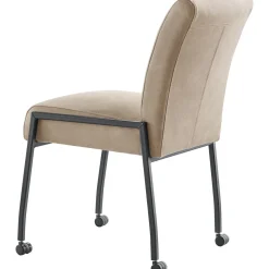 Profijt Meubel Eetkamerstoel Orense met wieltjes taupe
