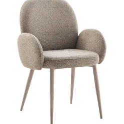 Profijt Meubel Eetkamerstoel Ranlo met armleuning taupe