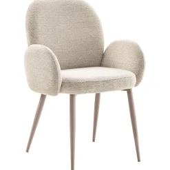 Profijt Meubel Eetkamerstoel Ranlo met armleuning beige