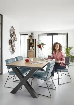 Profijt Meubel Eettafel met kruispoot Silvares 164x100 cm rechthoekig