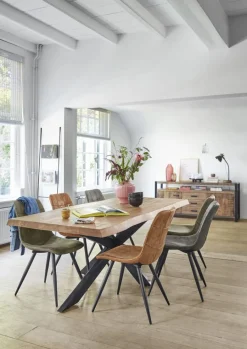 Profijt Meubel Eettafel Newhaven mangohout 200x100 cm rechthoekig