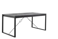 Profijt Meubel Eettafel Newhaven U-poot zwart 220x100 cm rechthoekig