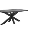 Profijt Meubel Eettafel Newhaven zwart mangohout 180x90 cm rechthoekig