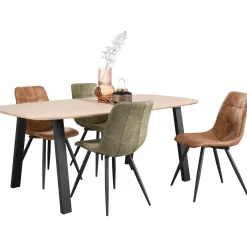 Profijt Meubel Eettafel Walden eikenhout 200x100 cm Deens ovaal