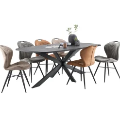 Profijt Meubel Eettafel Walden zwart eikenhout 220x110 cm Deens ovaal