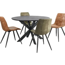 Profijt Meubel Eettafel Walden zwart eikenhout 130 cm rond