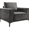 Profijt Meubel Fauteuil Calira velvet antraciet basic comfort