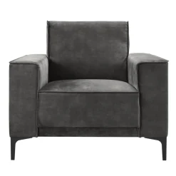 Profijt Meubel Fauteuil Calira velvet antraciet basic comfort