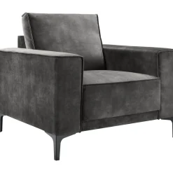 Profijt Meubel Fauteuil Calira velvet antraciet premium comfort