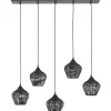 Profijt Meubel Hanglamp Bendigo zwart 5-lichts