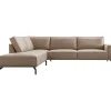 Profijt Meubel Hoekbank links Alburg microleder taupe premium comfort