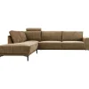 Profijt Meubel Hoekbank links Clanton bruin basic comfort met hoofdsteun