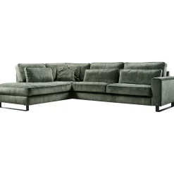 Profijt Meubel Hoekbank links Coventry groen basic comfort