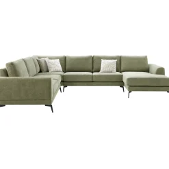 Profijt Meubel Hoekbank links Flandria groen basic comfort