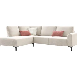 Profijt Meubel Hoekbank links Garzeno beige met hoge poten basic comfort