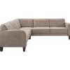 Profijt Meubel Hoekbank links Mills microleder taupe excellent comfort