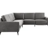 Profijt Meubel Hoekbank links Nyborg microleder grijs basic comfort