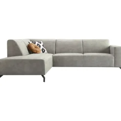 Profijt Meubel Hoekbank links Solvay microleder grijs basic comfort