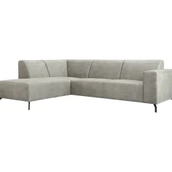 Profijt Meubel Hoekbank links Solvay microleder grijs premium comfort