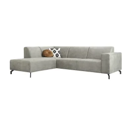 Profijt Meubel Hoekbank links Solvay microleder grijs premium comfort