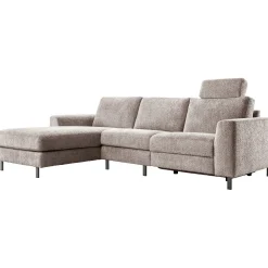 Profijt Meubel Hoekbank links Totham bruin relaxfunctie basic comfort