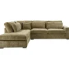 Profijt Meubel Hoekbank links Yukom groen met kussens premium comfort