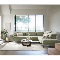 Profijt Meubel Hoekbank rechts Alunda groen relaxfunctie premium comfort
