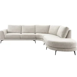 Profijt Meubel Hoekbank rechts Flandria beige premium comfort