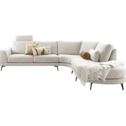 Profijt Meubel Hoekbank rechts Flandria beige basic comfort