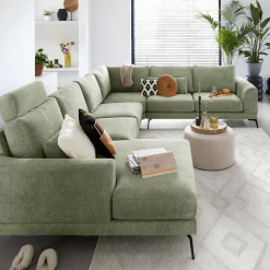 Profijt Meubel Hoekbank rechts Flandria groen supreme comfort