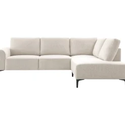 Profijt Meubel Hoekbank rechts Garzeno beige met hoge poten basic comfort