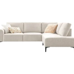 Profijt Meubel Hoekbank rechts Garzeno beige met hoge poten basic comfort