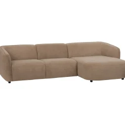 Profijt Meubel Hoekbank rechts Harper bruin basic comfort