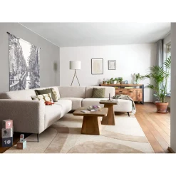Profijt Meubel Hoekbank rechts Micco beige premium comfort