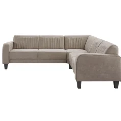 Profijt Meubel Hoekbank rechts Mills microleder taupe basic comfort
