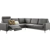 Profijt Meubel Hoekbank rechts Nyborg microleder antraciet relaxfunctie premium comfort